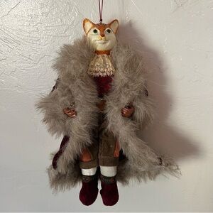 Vintage Fox/Cat Lady Figurine Doll Faux Fur -Catherine's Collection Wayne Kleski